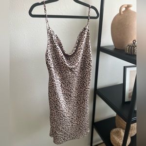 Princess Polly leopard satin dress